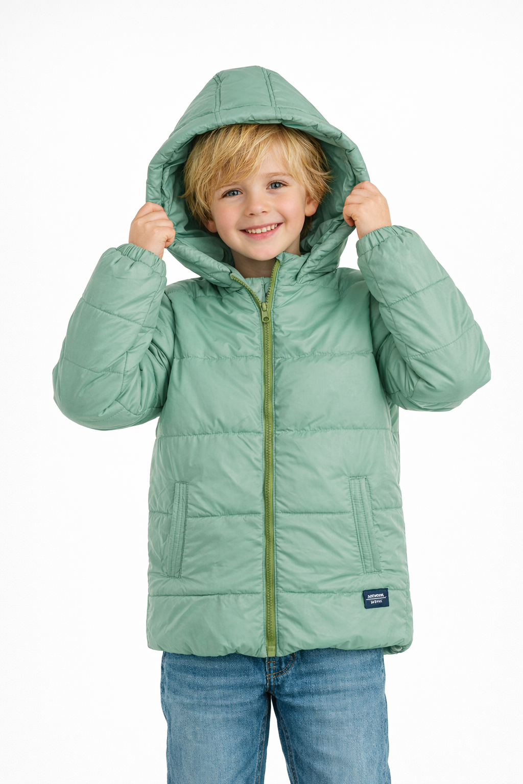 Jobka Kids Erkek Çocuk Mint Yeşili Renk Şişme Mont