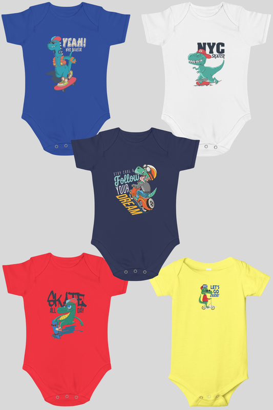 Jobka Kids Erkek Bebek %100 Pamuk 5'li Body