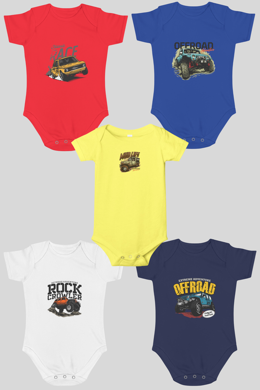 Jobka Kids Erkek Bebek %100 Pamuk 5'li Body
