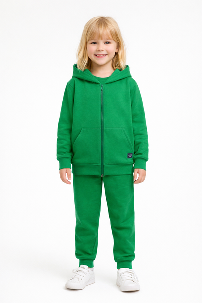 Jobka Kids Kız %100 Pamuk Benetton Rengi Eşofman Takımı