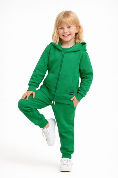Jobka Kids Kız %100 Pamuk Benetton Rengi Eşofman Takımı