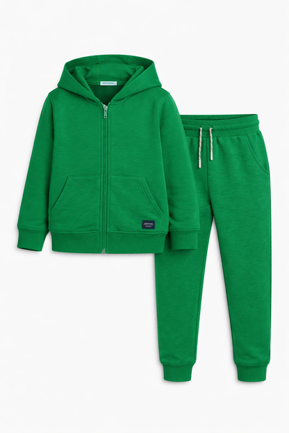 Jobka Kids Kız %100 Pamuk Benetton Rengi Eşofman Takımı