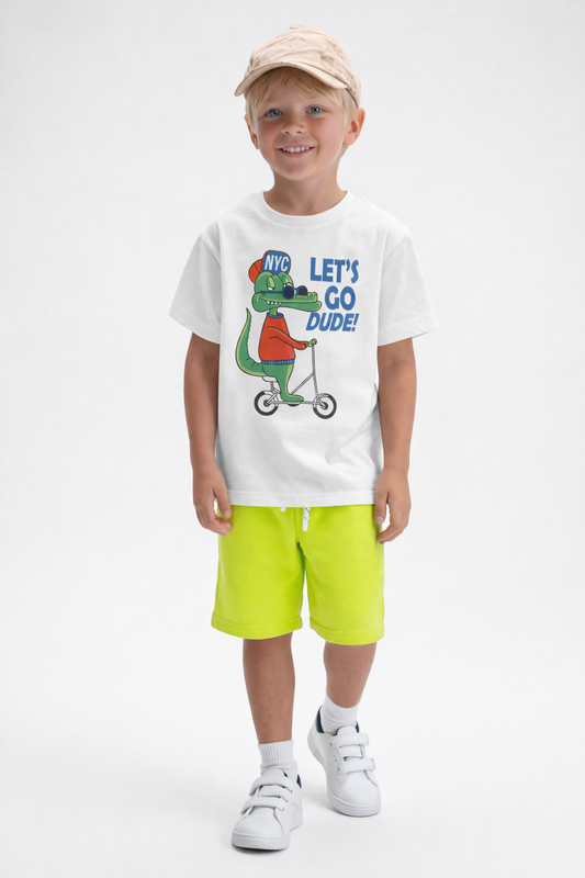 Jobka Kids Erkek %100 Pamuk Fıstık Yeşili Şort