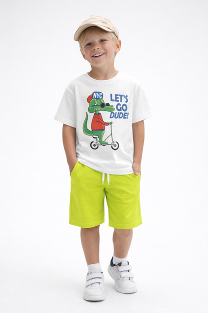 Jobka Kids Erkek %100 Pamuk Fıstık Yeşili Şort
