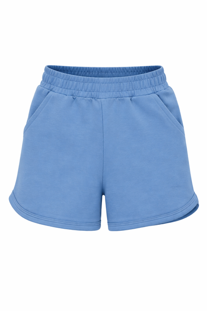 Jobka Kids Kız %100 Pamuk Gök Mavi Şort