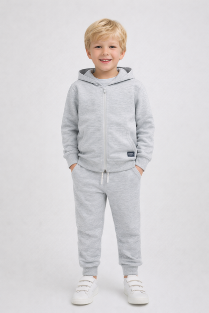 Jobka Kids Erkek %100 Pamuk Gri Rengi Eşofman Takımı