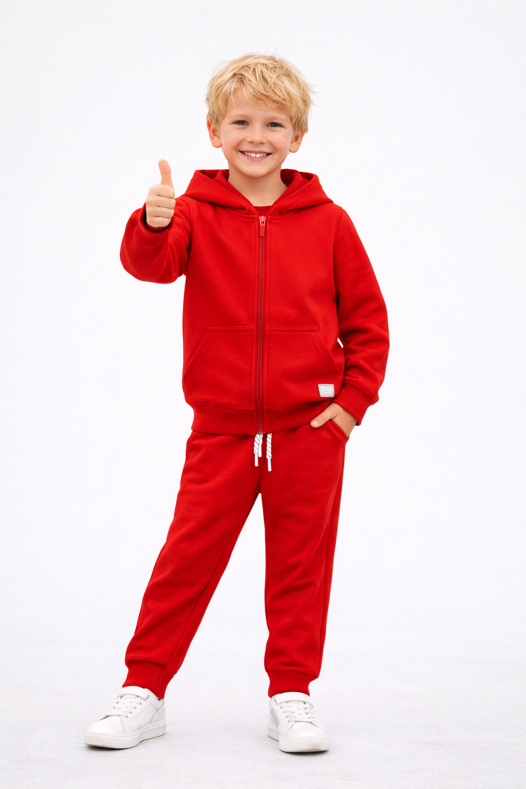 Jobka Kids Erkek %100 Pamuk Kırmızı Rengi Eşofman Takımı