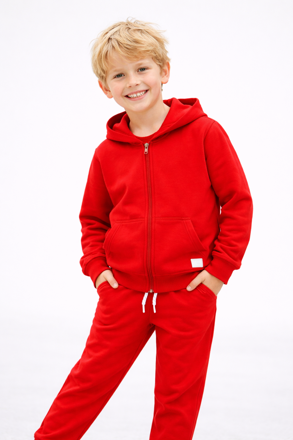 Jobka Kids Erkek %100 Pamuk Kırmızı Rengi Eşofman Takımı