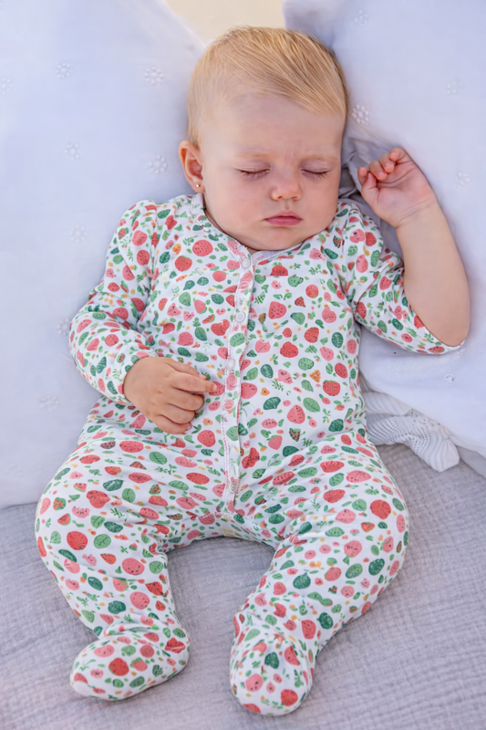 Jobka Kids Kız Bebek %100 Pamuk Meyve Baskılı Uyku Tulumu