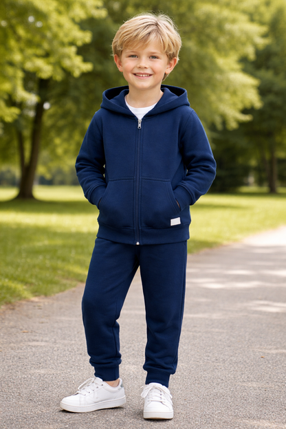 Jobka Kids Erkek %100 Pamuk Lacivert Rengi Eşofman Takımı