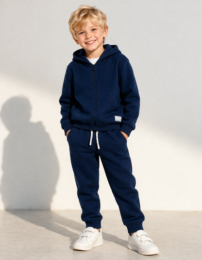 Jobka Kids Erkek %100 Pamuk Lacivert Rengi Eşofman Takımı