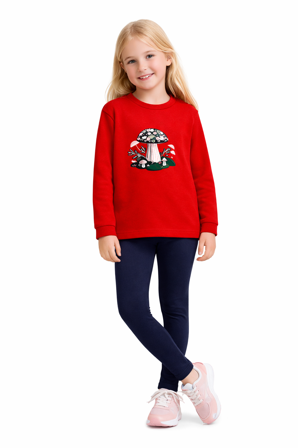 Jobka Kids Kız Çocuk %100 Pamuk Lacivert Renk Tayt