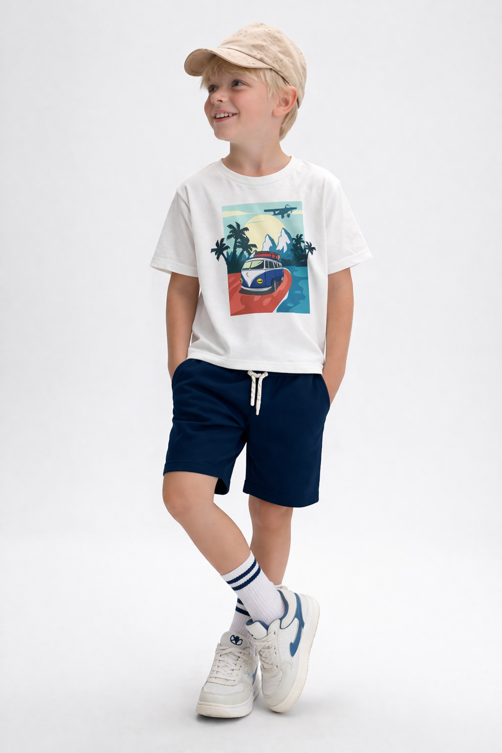 Jobka Kids Erkek %100 Pamuk Lacivert Şort