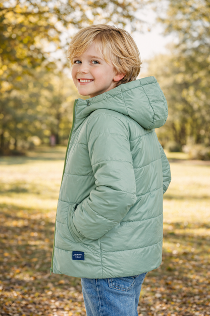 Jobka Kids Erkek Çocuk Mint Yeşili Renk Şişme Mont