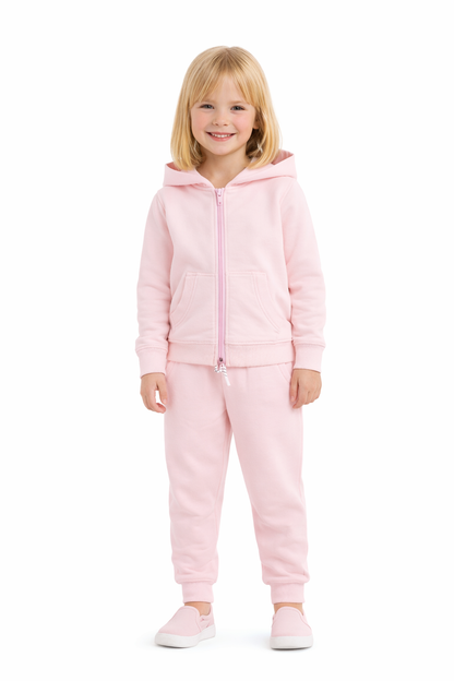 Jobka Kids Kız %100 Pamuk Pembe Rengi Eşofman Takımı