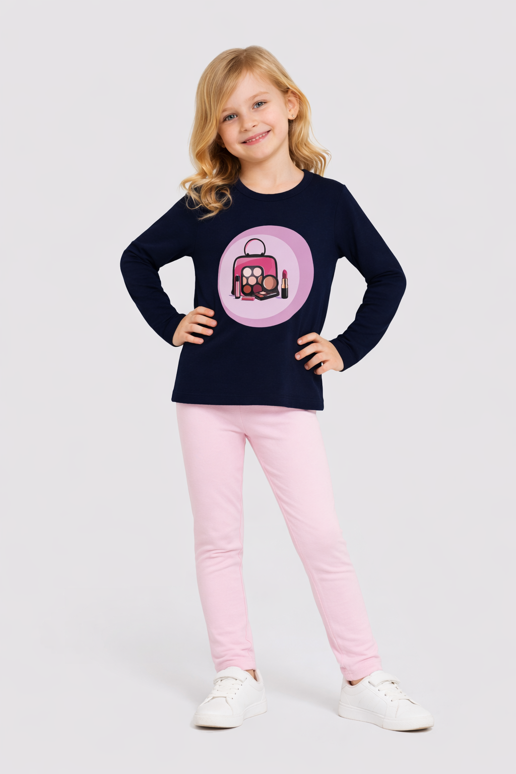 Jobka Kids Kız Çocuk %100 Pamuk Pembe Renk Tayt