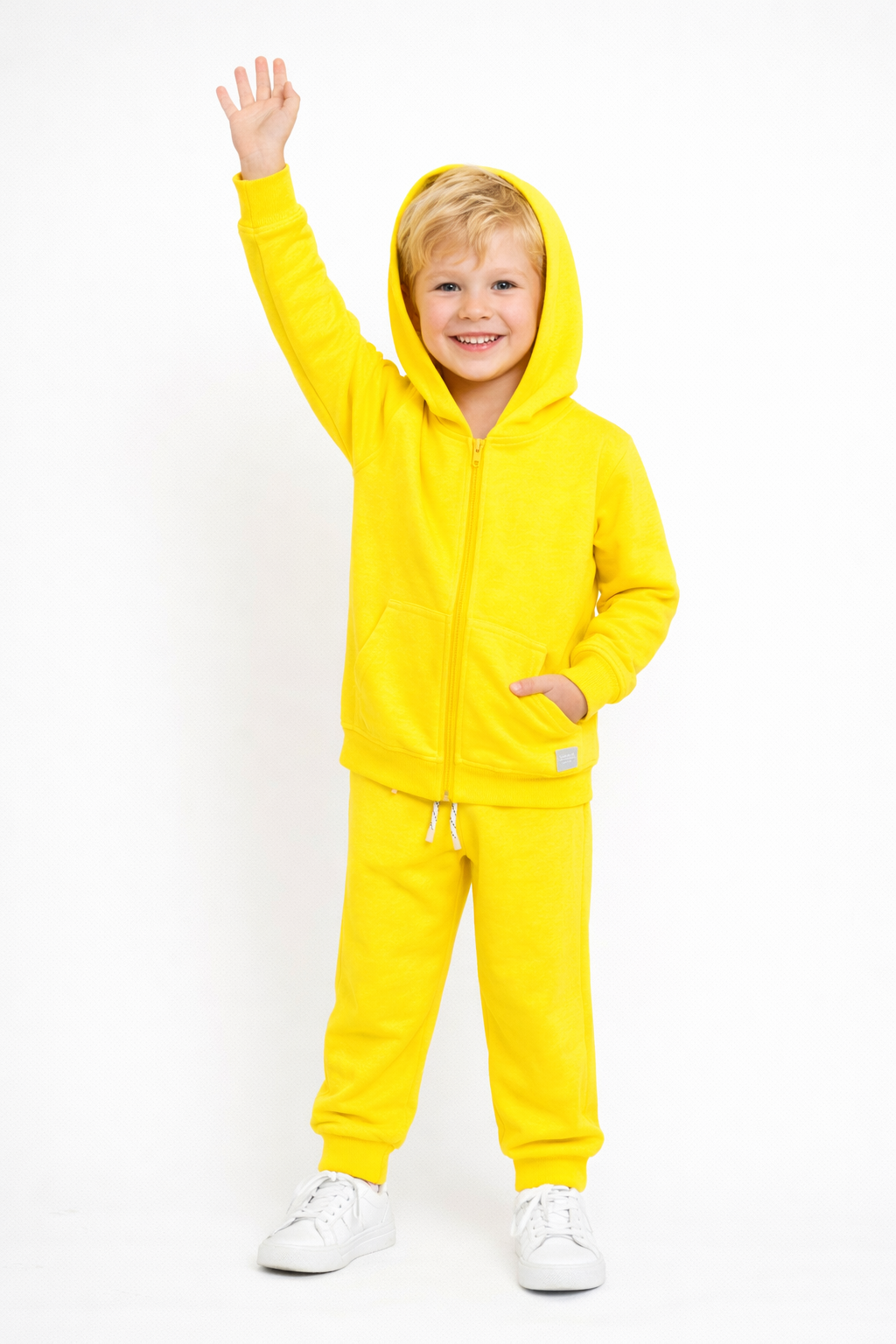 Jobka Kids Erkek %100 Pamuk Sarı Rengi Eşofman Takımı