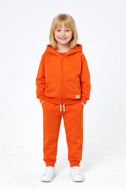 Jobka Kids Kız %100 Pamuk Sarı Rengi Eşofman Takımı