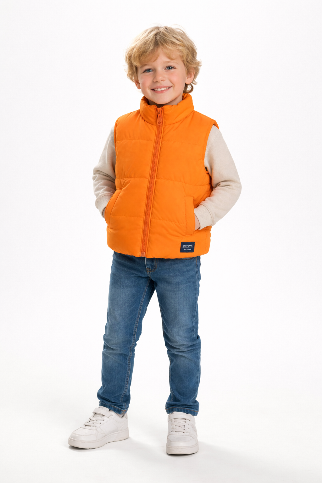 Jobka Kids Erkek Turuncu Renk Şişme Yelek