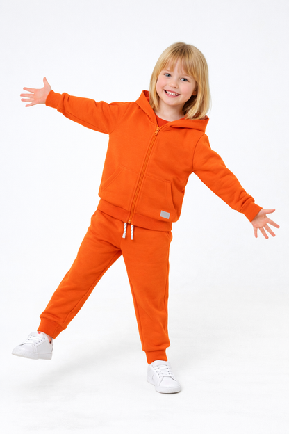 Jobka Kids Kız %100 Pamuk Sarı Rengi Eşofman Takımı
