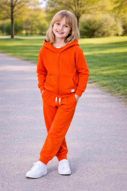 Jobka Kids Kız %100 Pamuk Sarı Rengi Eşofman Takımı