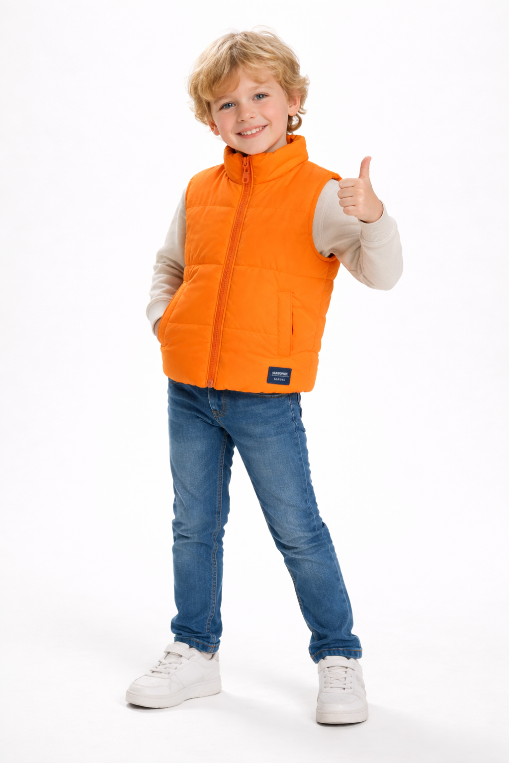 Jobka Kids Erkek Turuncu Renk Şişme Yelek