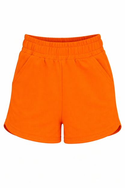 Jobka Kids Kız %100 Pamuk Turuncu Şort