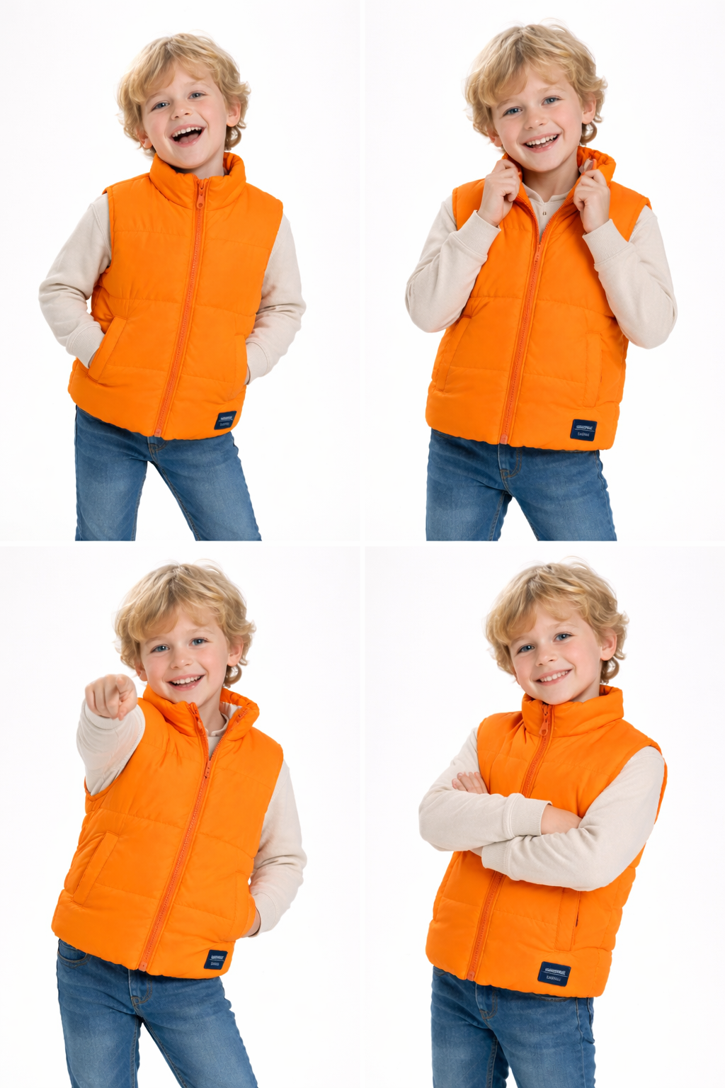 Jobka Kids Erkek Turuncu Renk Şişme Yelek